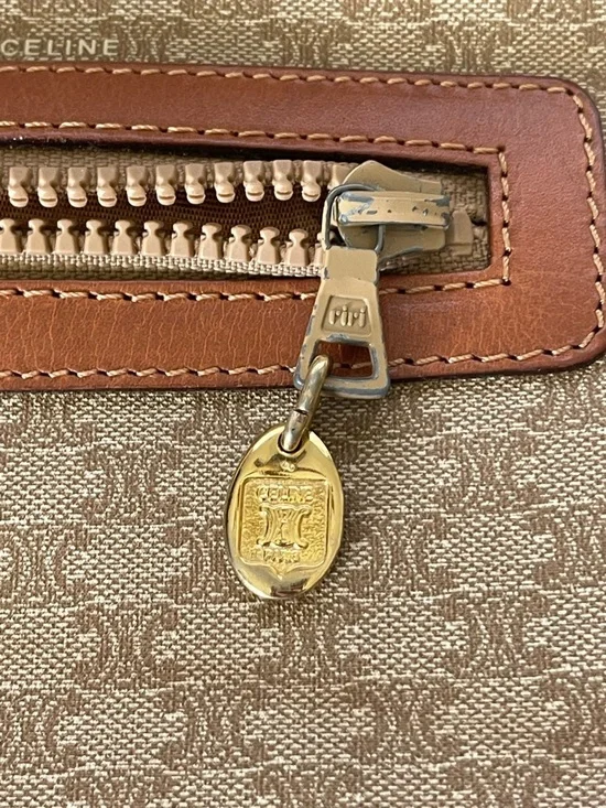 Vintage Celine Macadam Canvas Clutch | Classic Monogram Envelope Bag with COA - Picture 9 of 13